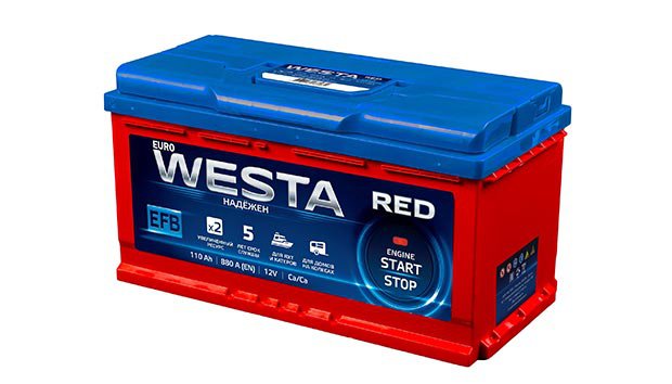 Аккумулятор WESTA red EFB 110 L